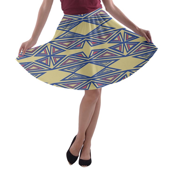 Abstract pattern geometric backgrounds  A-line Skater Skirt