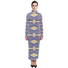 Abstract Pattern Geometric Backgrounds  Turtleneck Maxi Dress by Eskimos