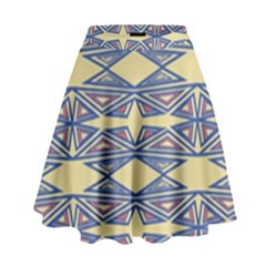 Abstract Pattern Geometric Backgrounds  High Waist Skirt by Eskimos