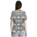 Abstract pattern geometric backgrounds  V-Neck Flutter Sleeve Top View2