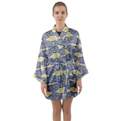 Abstract Pattern Geometric Backgrounds  Long Sleeve Satin Kimono by Eskimos