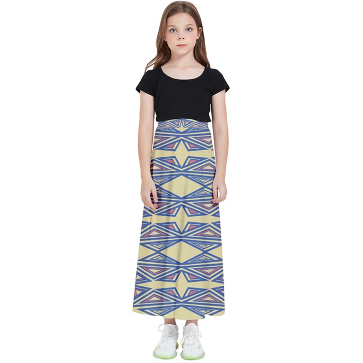 Abstract pattern geometric backgrounds  Kids  Flared Maxi Skirt