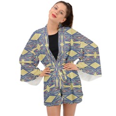 Abstract Pattern Geometric Backgrounds  Long Sleeve Kimono by Eskimos