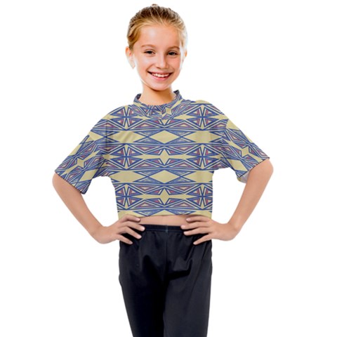 Abstract Pattern Geometric Backgrounds  Kids Mock Neck Tee by Eskimos