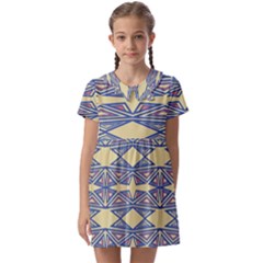 Abstract Pattern Geometric Backgrounds  Kids  Asymmetric Collar Dress by Eskimos