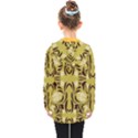 Folk flowers print Floral pattern Ethnic art Kids  Double Breasted Button Coat View2