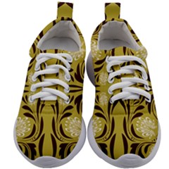 Folk Flowers Print Floral Pattern Ethnic Art Kids Athletic Shoes by Eskimos