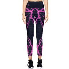 Officially Sexy Pink & Black Laser Pocket Leggings  by OfficiallySexy