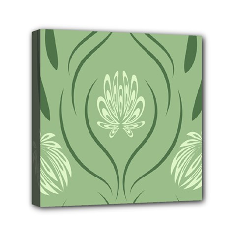 Folk Flowers Print Floral Pattern Ethnic Art Mini Canvas 6  X 6  (stretched) by Eskimos