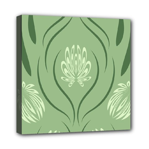 Folk Flowers Print Floral Pattern Ethnic Art Mini Canvas 8  X 8  (stretched) by Eskimos