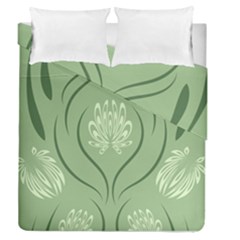 Folk Flowers Print Floral Pattern Ethnic Art Duvet Cover Double Side (queen Size) by Eskimos