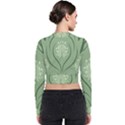 Folk flowers print Floral pattern Ethnic art Long Sleeve Zip Up Bomber Jacket View2