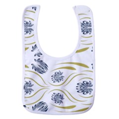 Folk Flowers Print Floral Pattern Ethnic Art Baby Bib by Eskimos