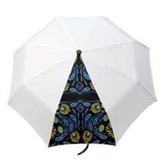 Folk Flowers Print Floral Pattern Ethnic Art Folding Umbrellas by Eskimos