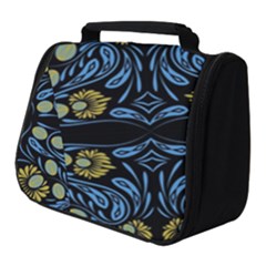 Folk Flowers Print Floral Pattern Ethnic Art Full Print Travel Pouch (small) by Eskimos