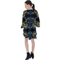 Folk flowers print Floral pattern Ethnic art V-Neck Flare Sleeve Mini Dress View2