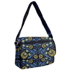 Folk Flowers Print Floral Pattern Ethnic Art Courier Bag by Eskimos