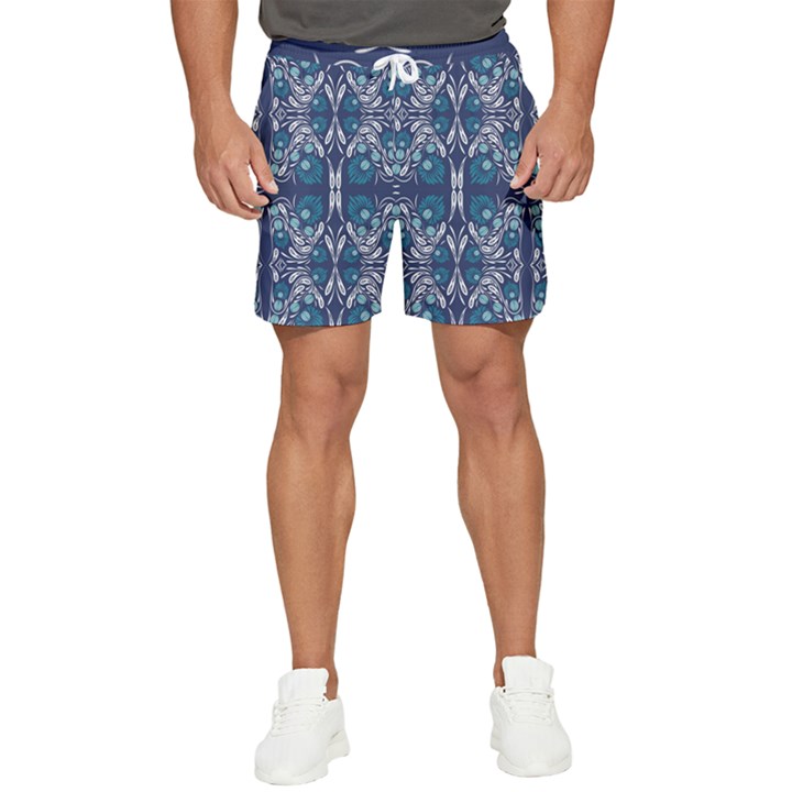 Folk flowers print Floral pattern Ethnic art Men s Runner Shorts