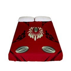 Folk Flowers Print Floral Pattern Ethnic Art Fitted Sheet (full/ Double Size) by Eskimos