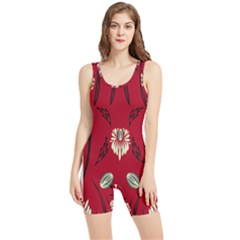 Folk Flowers Print Floral Pattern Ethnic Art Women s Wrestling Singlet by Eskimos