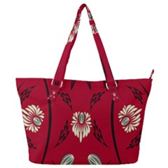 Folk Flowers Print Floral Pattern Ethnic Art Full Print Shoulder Bag by Eskimos