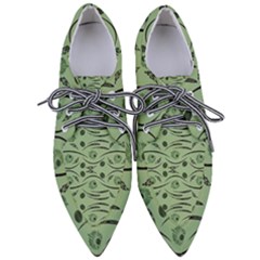 Folk Flowers Print Floral Pattern Ethnic Art Pointed Oxford Shoes by Eskimos