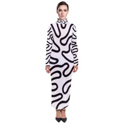 Patern Vector Turtleneck Maxi Dress by nate14shop