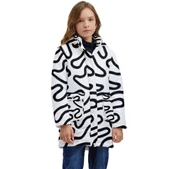 Patern Vector Kid s Hooded Longline Puffer Jacket