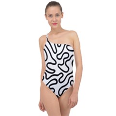 Patern Vector Classic One Shoulder Swimsuit by nate14shop