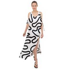 Patern Vector Maxi Chiffon Cover Up Dress by nate14shop