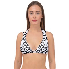 Patern Vector Double Strap Halter Bikini Top by nate14shop