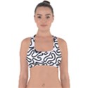 Patern Vector Cross Back Hipster Bikini Top  View1