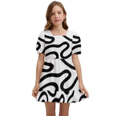 Patern Vector Kids  Short Sleeve Dolly Dress