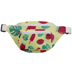 Watermelon Leaves Cherry Background Pattern Fanny Pack by nate14shop