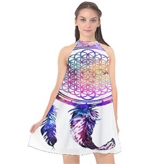 Bring Me The Horizon  Halter Neckline Chiffon Dress  by nate14shop