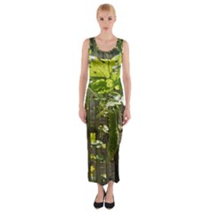 Bitter Melon Fitted Maxi Dress by artworkshop