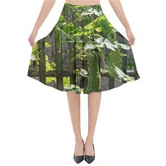 Bitter Melon Flared Midi Skirt by artworkshop