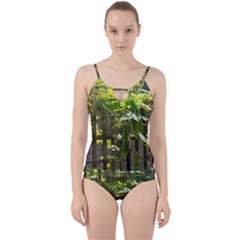 Bitter Melon Cut Out Top Tankini Set by artworkshop