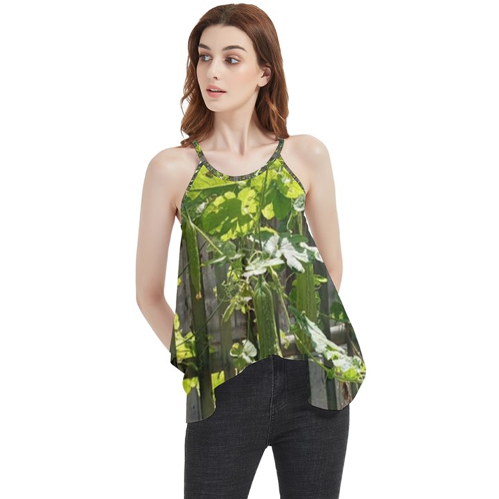 Bitter Melon Flowy Camisole Tank Top