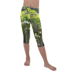 Bitter Melon Kids  Lightweight Velour Capri Leggings  by artworkshop