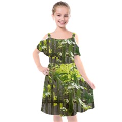 Bitter Melon Kids  Cut Out Shoulders Chiffon Dress by artworkshop