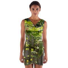 Bitter Melon Wrap Front Bodycon Dress by artworkshop