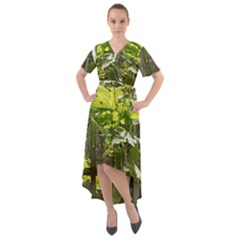 Bitter Melon Front Wrap High Low Dress by artworkshop