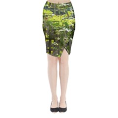 Bitter Melon Midi Wrap Pencil Skirt by artworkshop