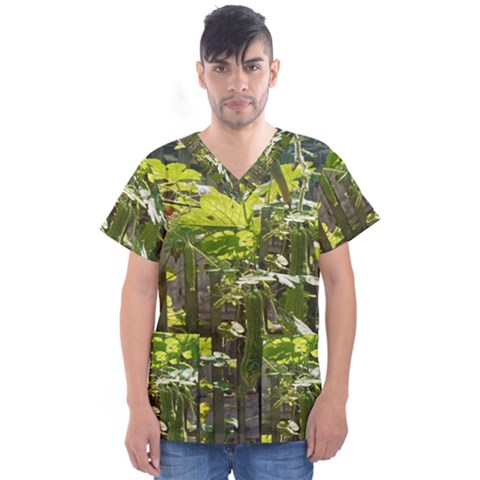 Bitter Melon Men s V-neck Scrub Top by artworkshop