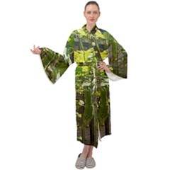 Bitter Melon Maxi Velour Kimono by artworkshop