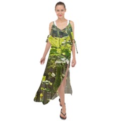 Bitter Melon Maxi Chiffon Cover Up Dress by artworkshop