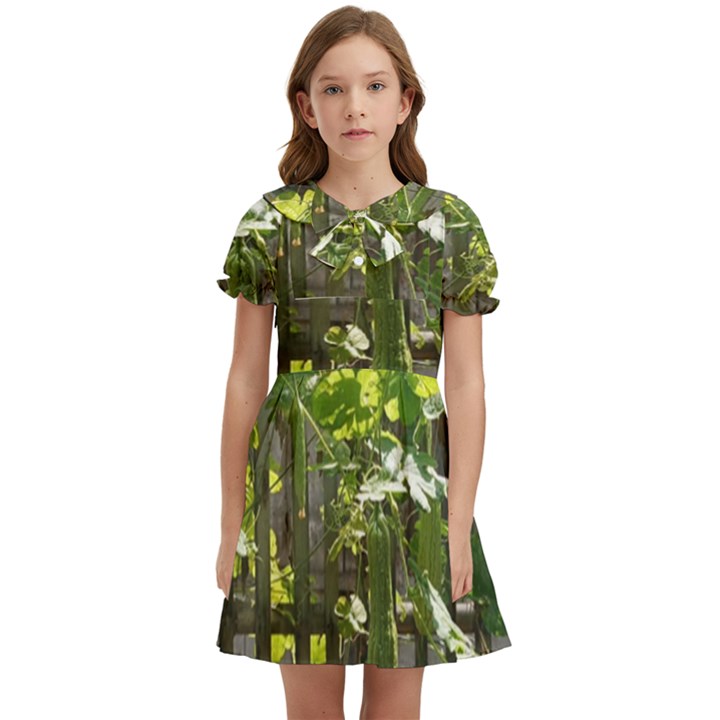 Bitter Melon Kids  Bow Tie Puff Sleeve Dress