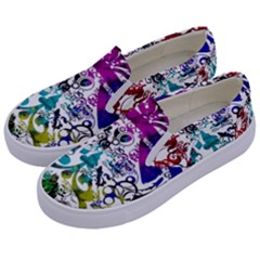 Abstrak Kids  Canvas Slip Ons by nate14shop