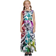 Abstrak Kids  Satin Sleeveless Maxi Dress